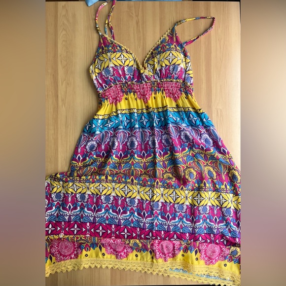 Derek Heart-  Summer/Beach/Sun dress. Multicolor. - Picture 3 of 16